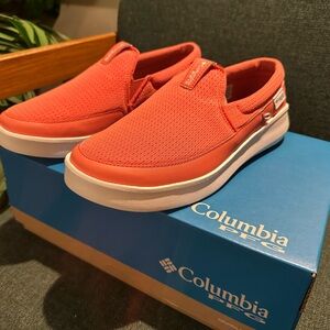 Columbia Vibrant Red Slip-On Sneakers (NIB)